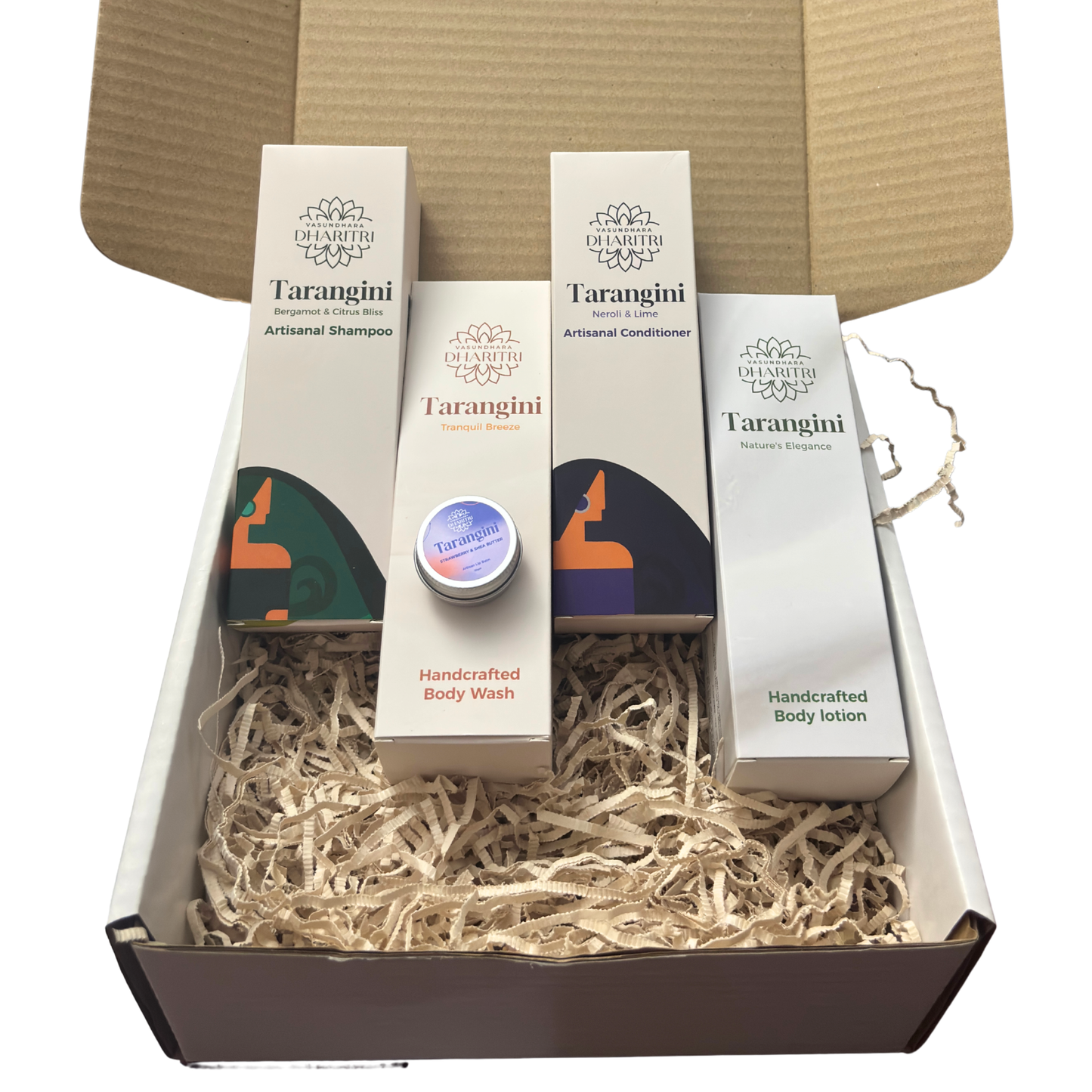 Dharitri Platinum Festive Goodness Pack with Hair Shampoo, Hair Conditioner, Body Wash, Body Lotion & Lip Balm