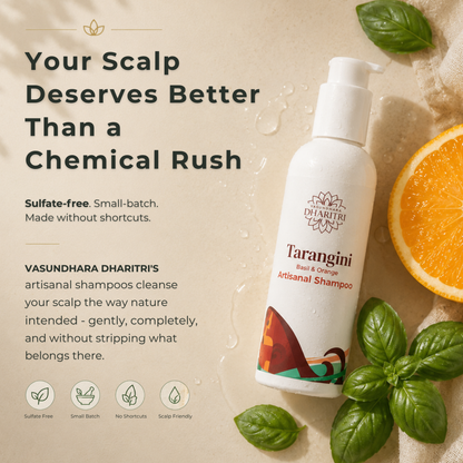 Tarangini Basil & Orange Artisanal Hair Shampoo 200ml
