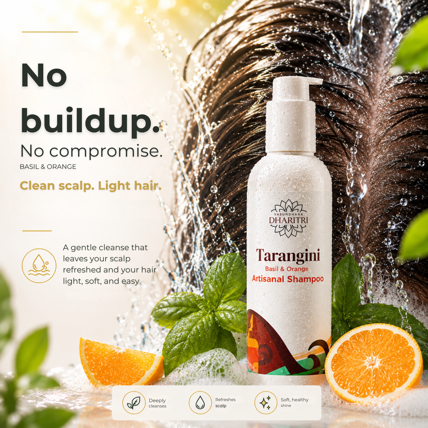 Tarangini Basil & Orange Artisanal Hair Shampoo 200ml