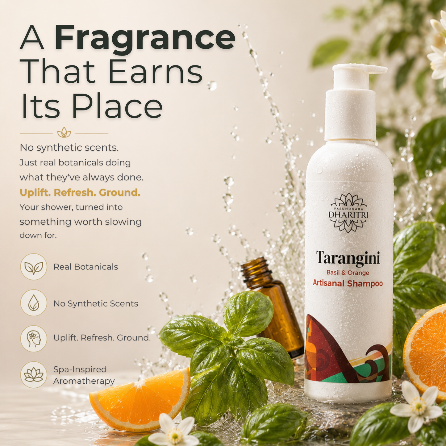 Tarangini Basil & Orange Artisanal Hair Shampoo 200ml
