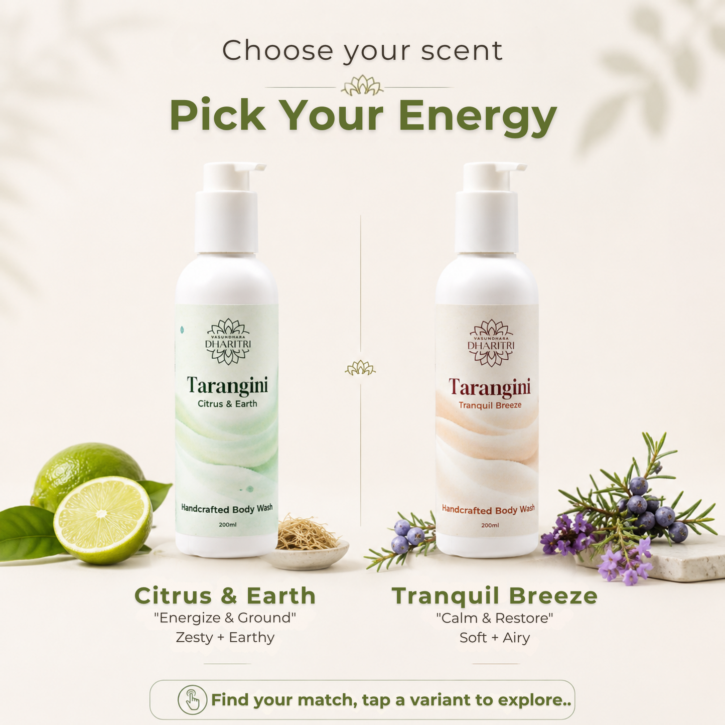 Tarangini Tranquil Breeze Handcrafted Body Wash 200ml