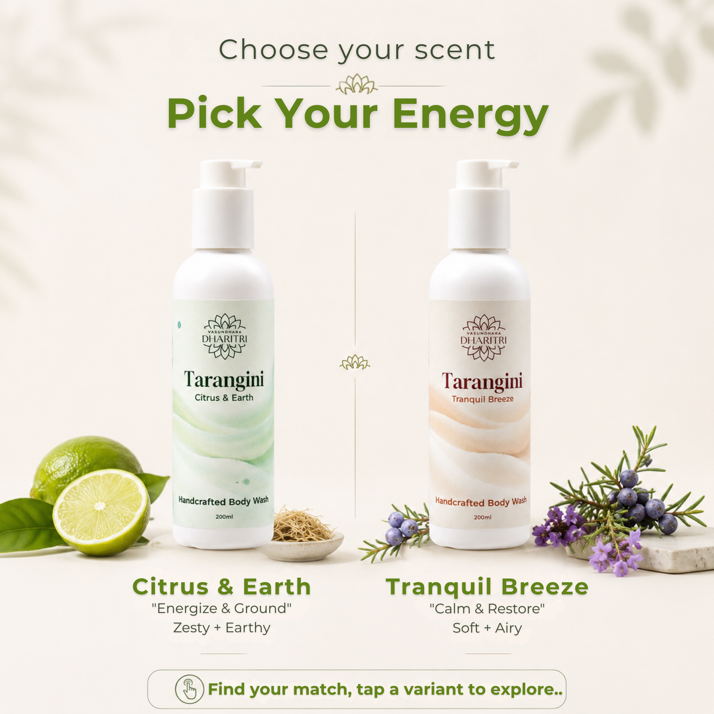 Tarangini Citrus & Earth Handcrafted Body Wash 200ml