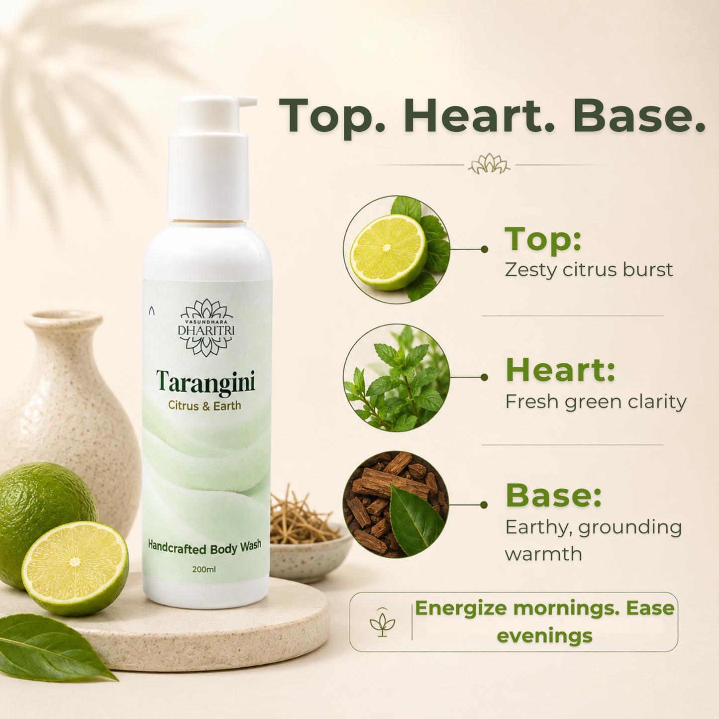 Tarangini Citrus & Earth Handcrafted Body Wash 200ml