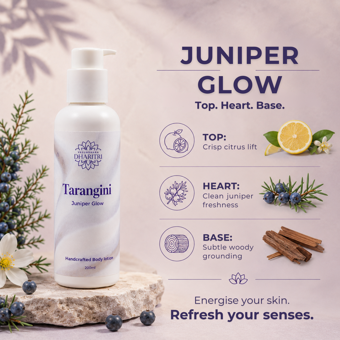 Tarangini Juniper Glow Handcrafted Body Lotion 200ml