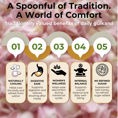 Benefits of Dharitri Kashmiri Honey Gulkand made with natural ingredients