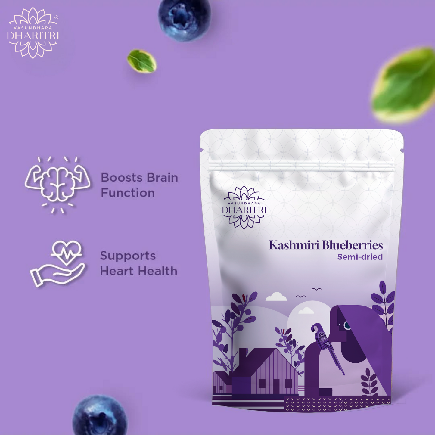 Dharitri Semi-dried Kashmiri Blueberries
