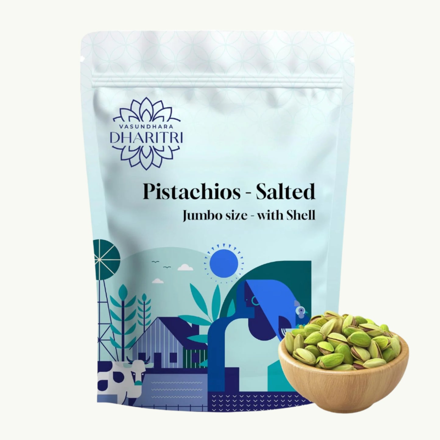 Dharitri Pistachios Jumbo Size Salted With Shells Akbari