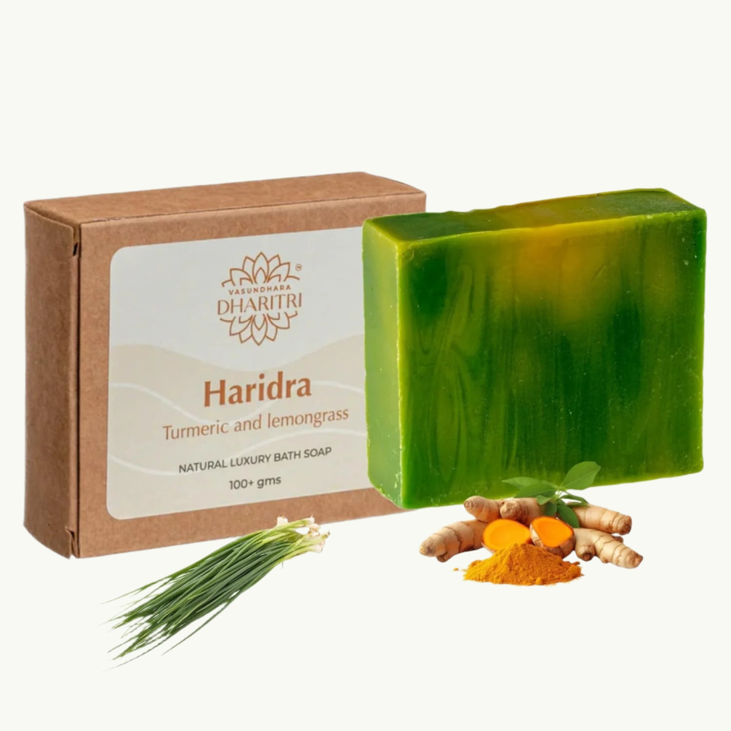 Dharitri Haridra Handmade Turmeric & Lemongrass Bath Soap