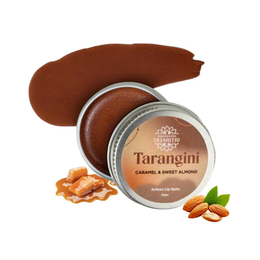 Dharitri Tarangini Artisanal Lip Balm – Caramel & Sweet Almond