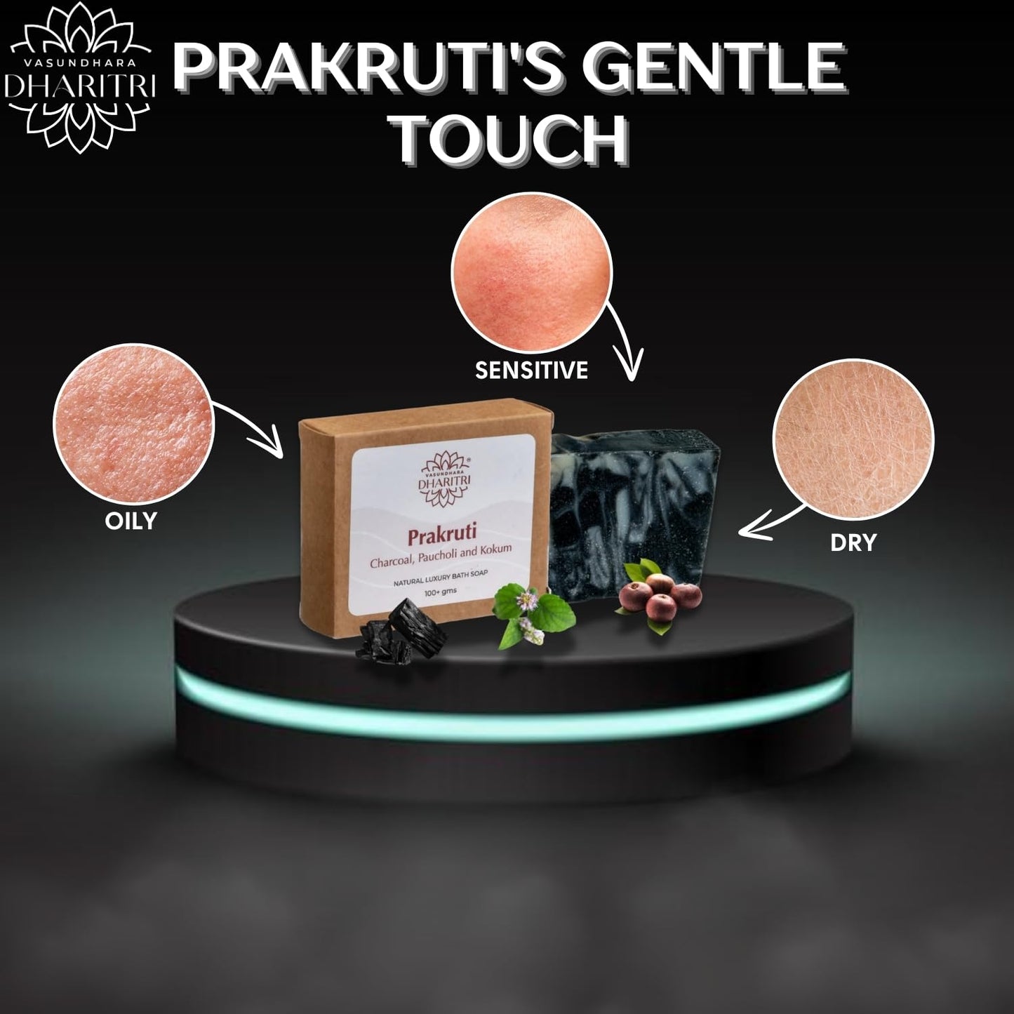 Dharitri Prakruti Handmade, Patchouli and Kokum Soap