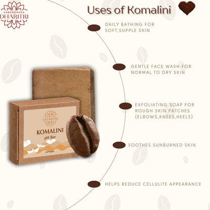 Dharitri Komalini Kokum & Coffee Exfoliating Natural Soap Bar
