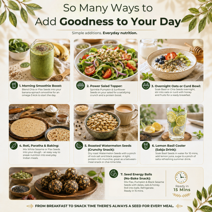 8-in-1 Seeds Combo Pack – 100g Each (Total 800g)