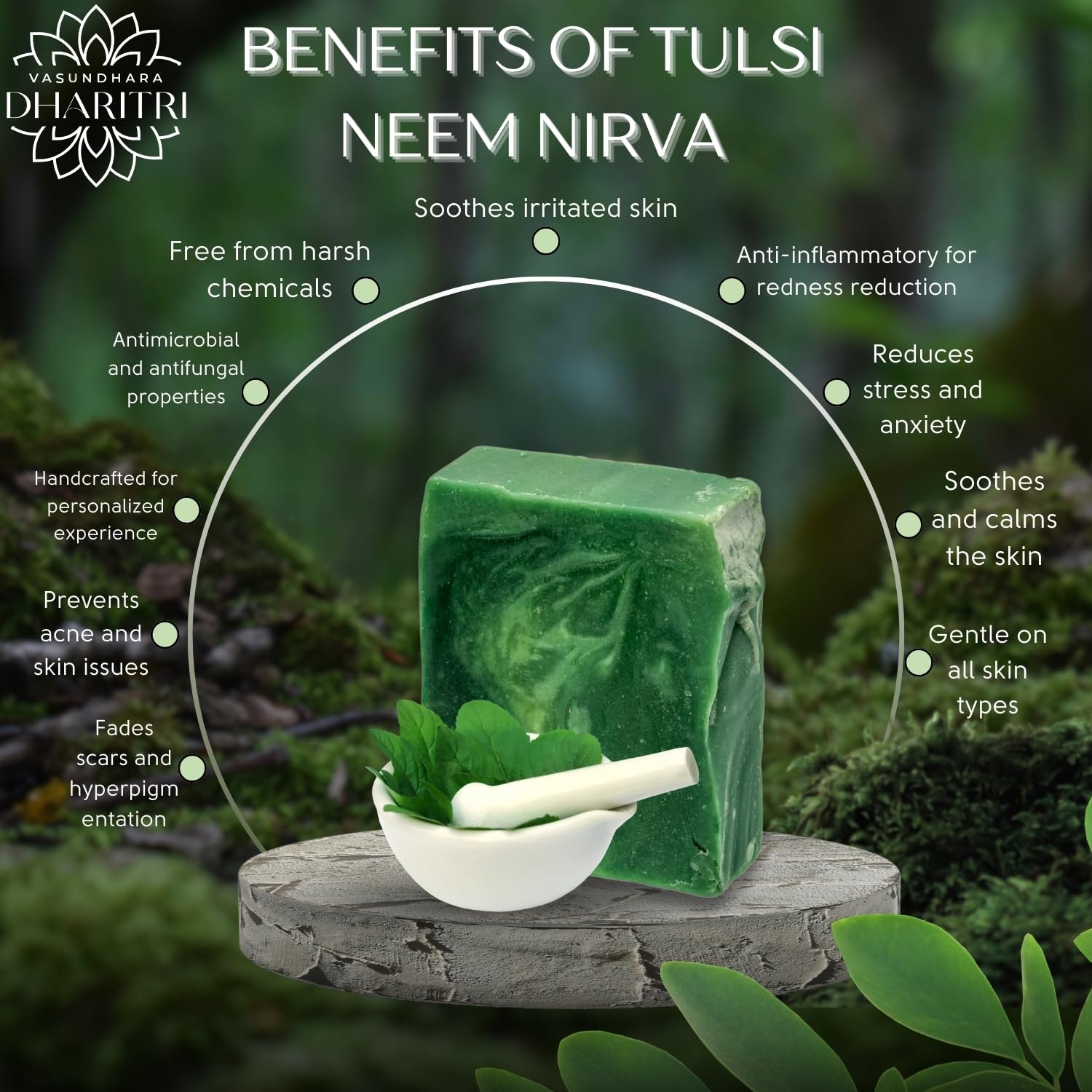 Dharitri Tulsi Neem Nirva Natural Bath Soap