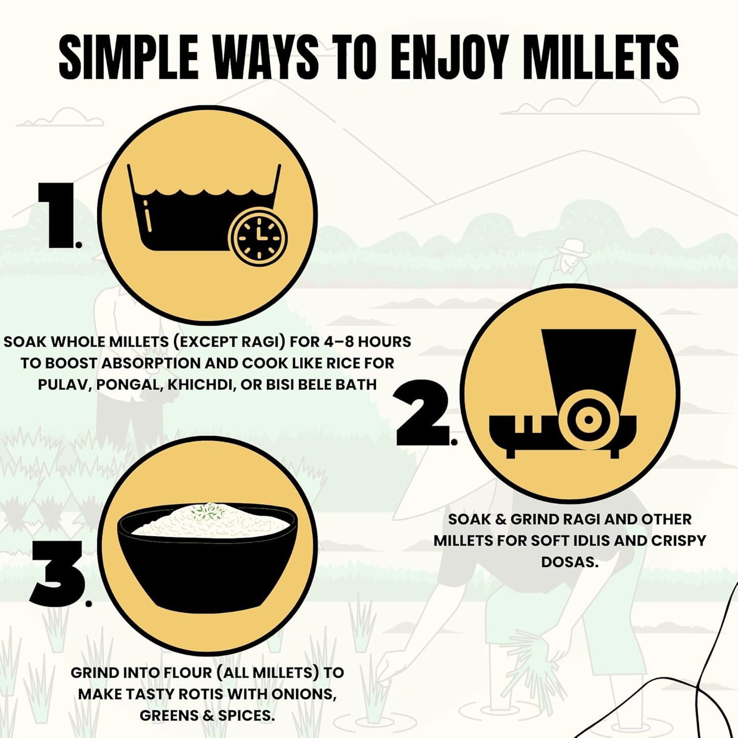 Healthy Millet Grains Combo Pack of 6 x 500g Each