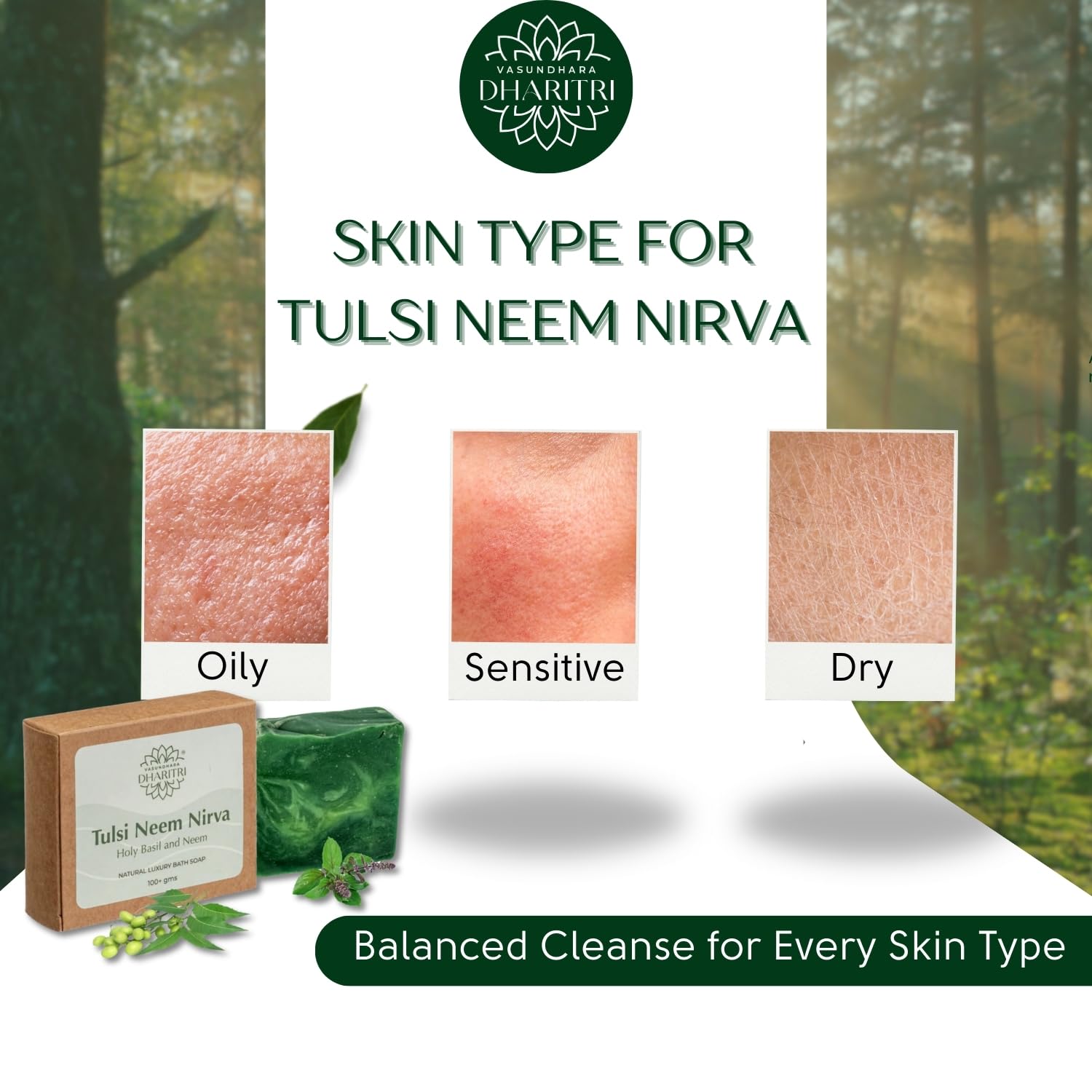 Dharitri Tulsi Neem Nirva Natural Bath Soap