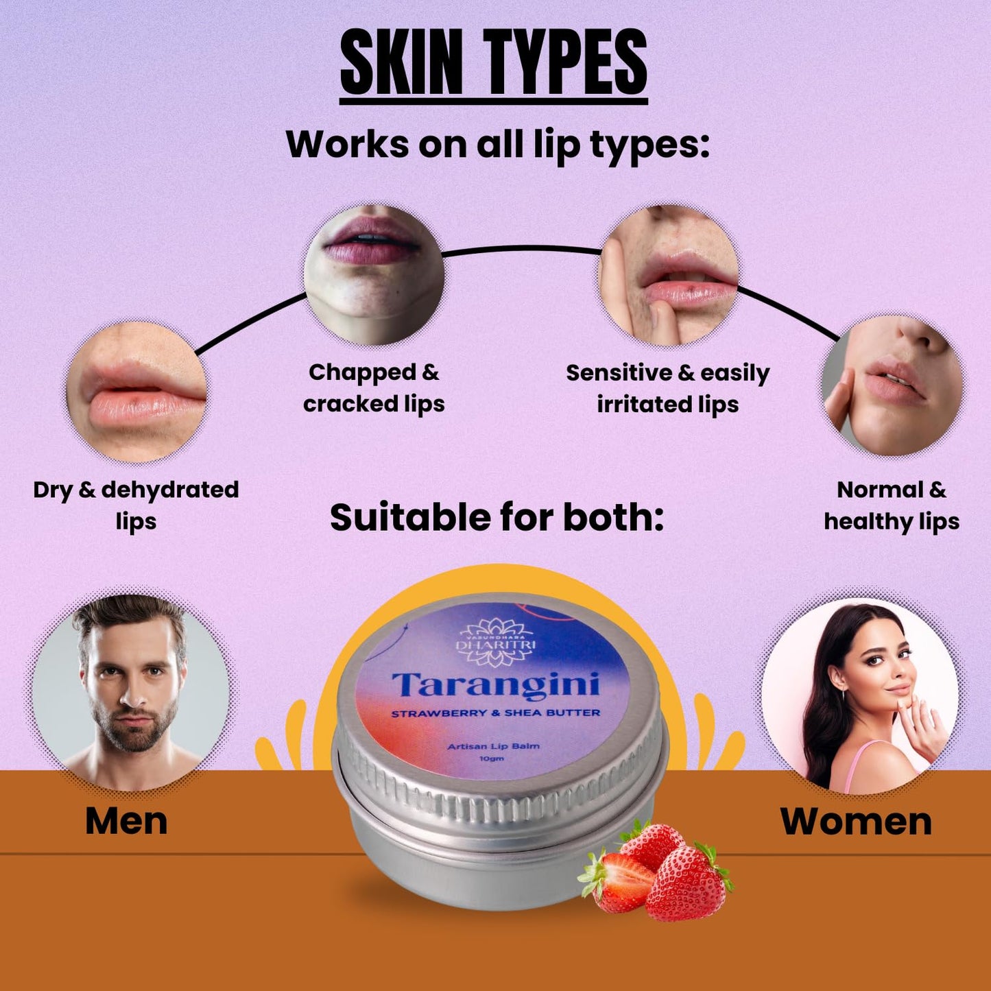 Tarangini Artisanal Lip Balm – Strawberry & Shea Butter