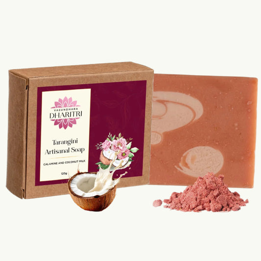Dharitri Tarangini Series - Artisanal Soap, Calamine & Coconut Milk