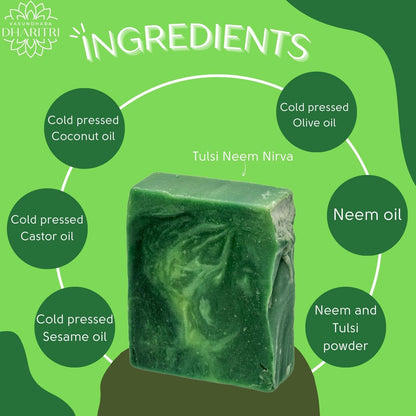Dharitri Tulsi Neem Nirva Natural Bath Soap