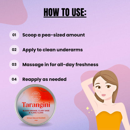 Tarangini Deodorant Cream - Blood Orange, Clary Sage and Ylang Ylang