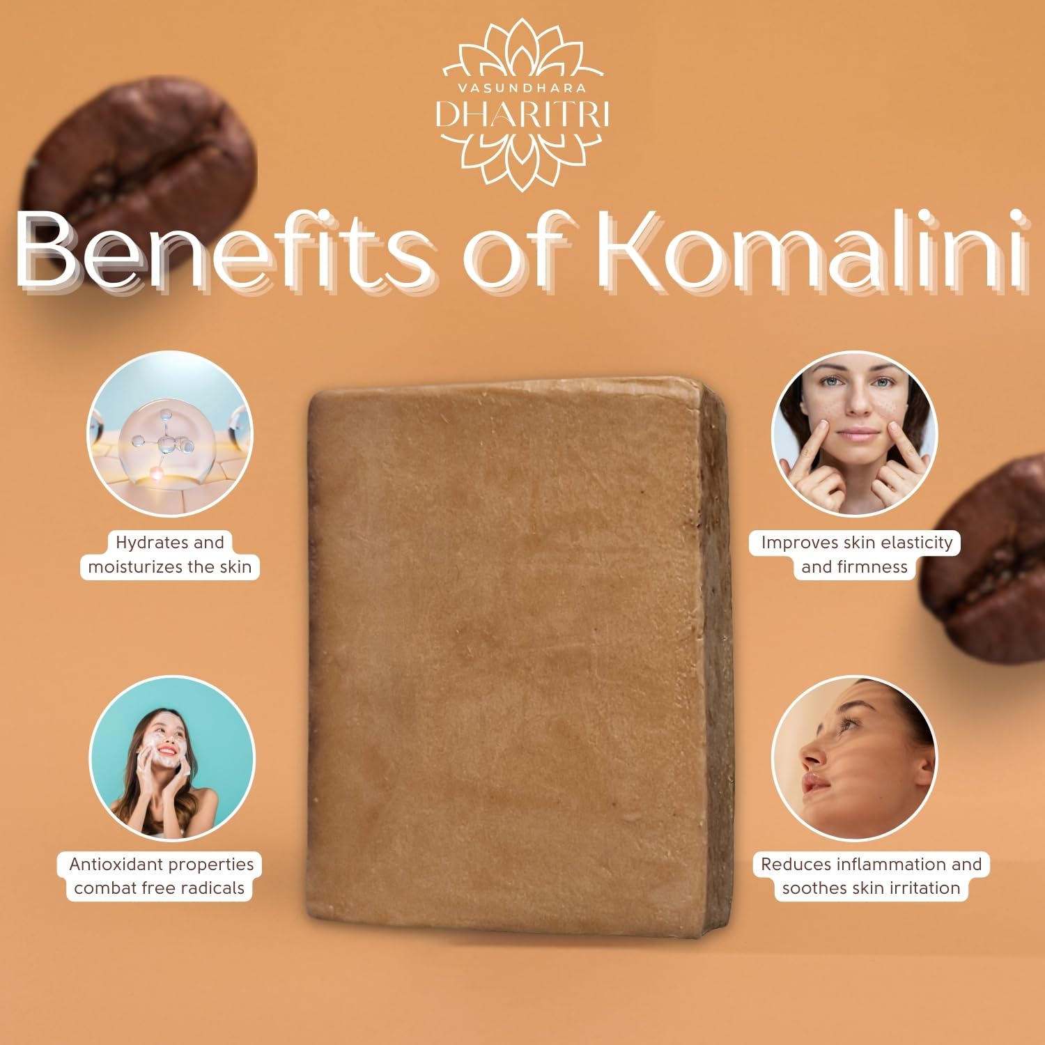 Dharitri Komalini Kokum & Coffee Exfoliating Natural Soap Bar