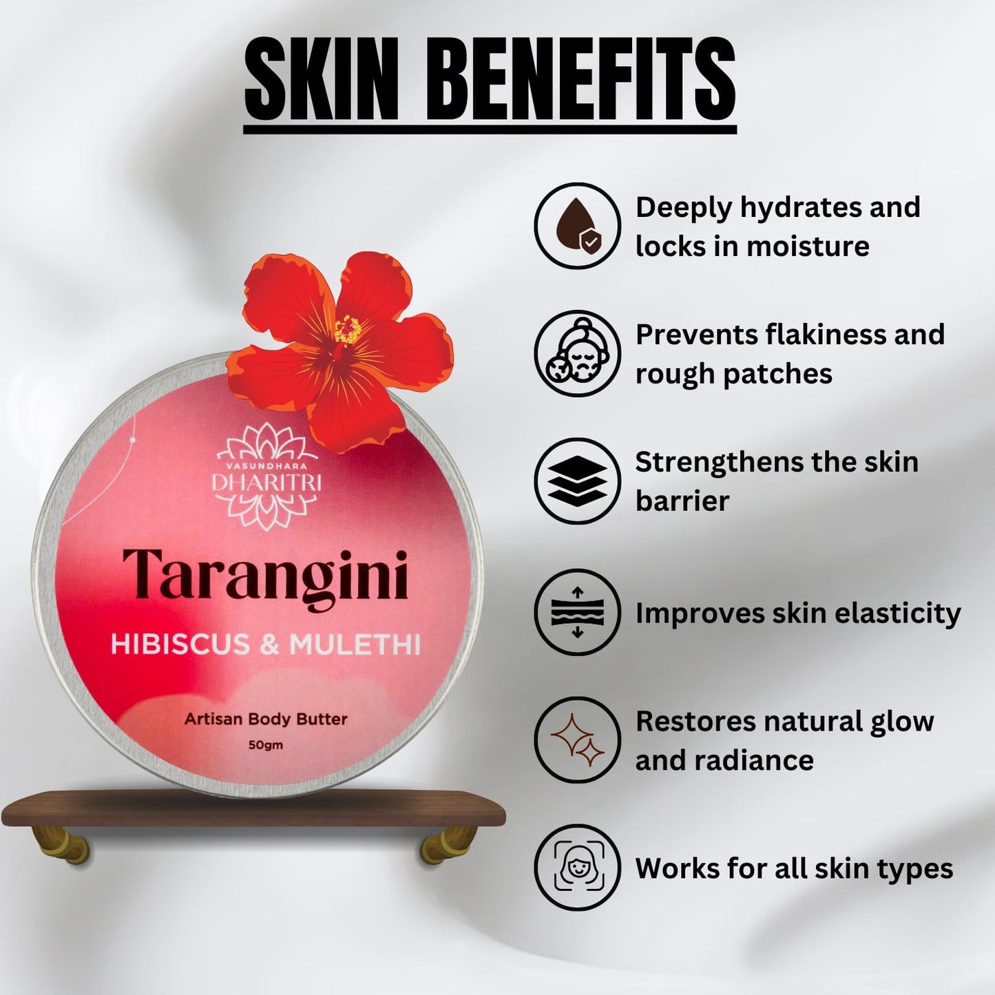 Tarangini Artisanal Body Butter – Hibiscus & Mulethi