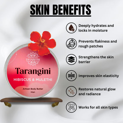 Tarangini Artisanal Body Butter – Hibiscus & Mulethi