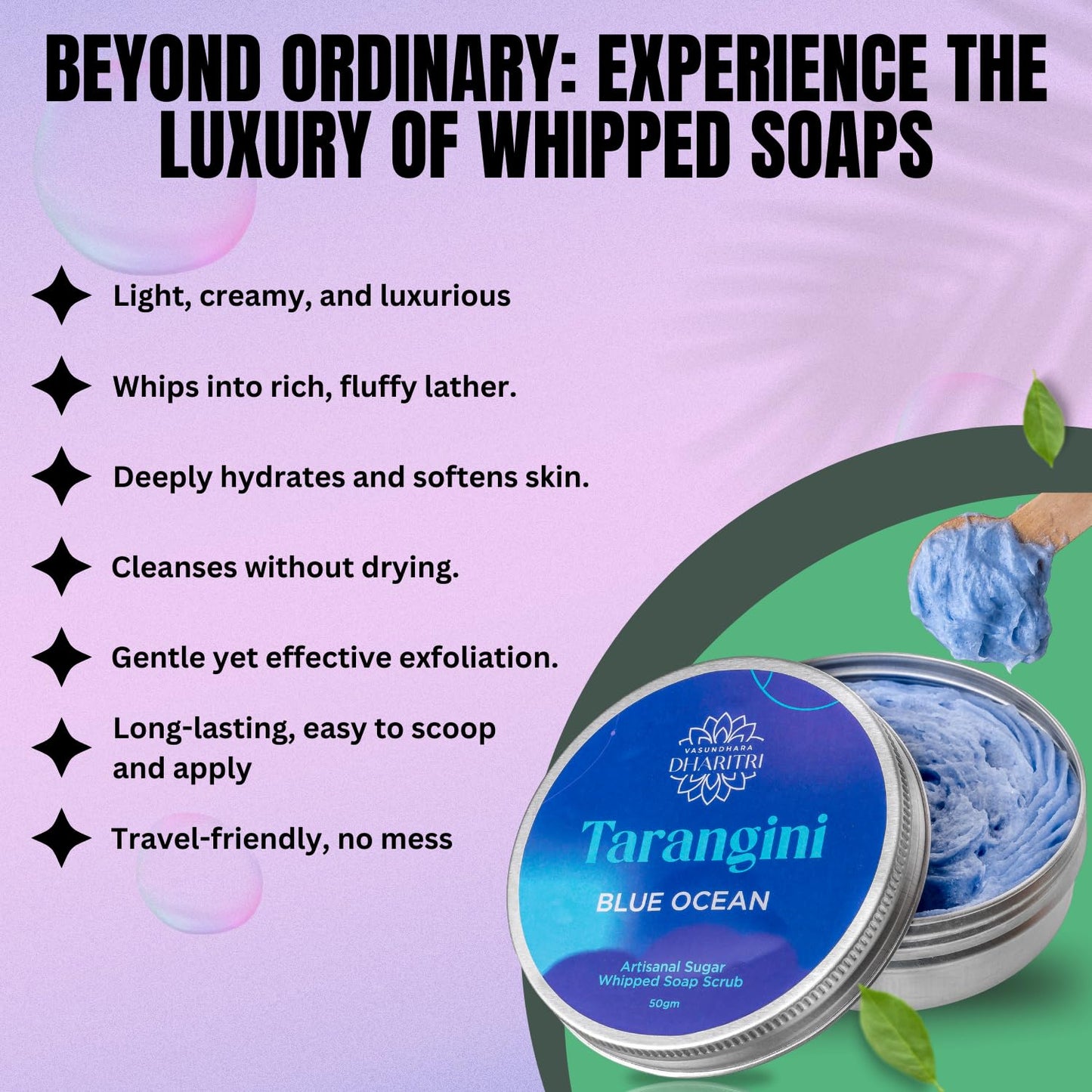 Dharitri Tarangini Artisanal Blue Ocean Whipped Soap