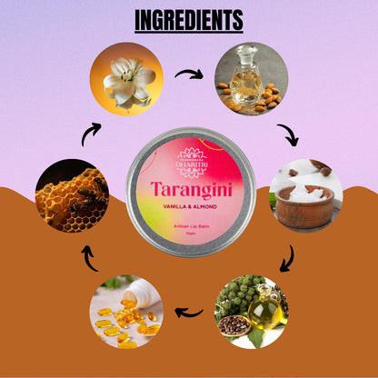 Tarangini Artisanal Lip Balm – Vanilla & Almond