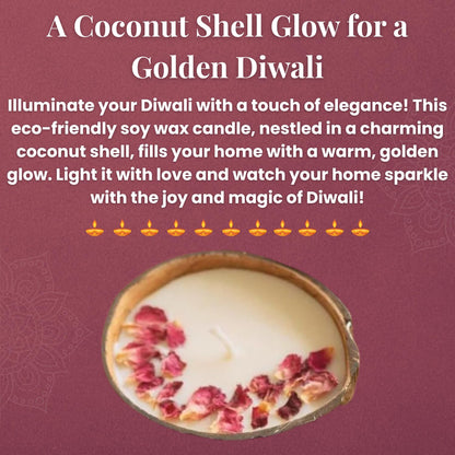 Diwali Gift Hamper with Eco-Friendly Coconut Shell Soy Wax Candle