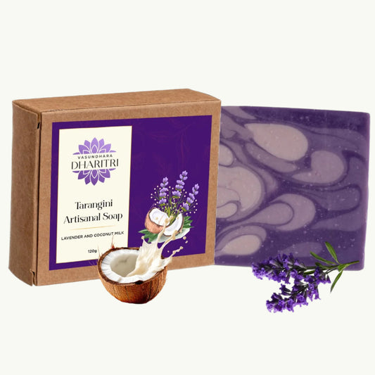 Dharitri Tarangini Series - Artisanal Soap, Lavender Oil & Coconut Milk