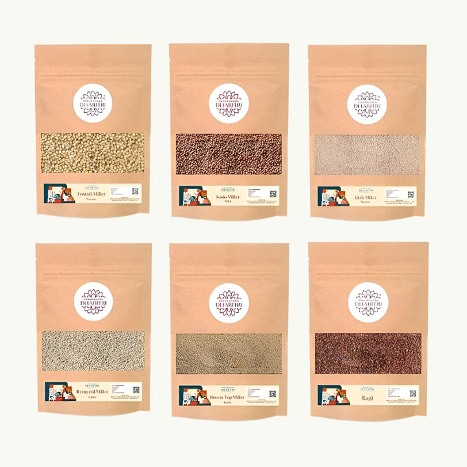 Dharitri Healthy Millet Grains Combo Pack of 6 x 500g Each