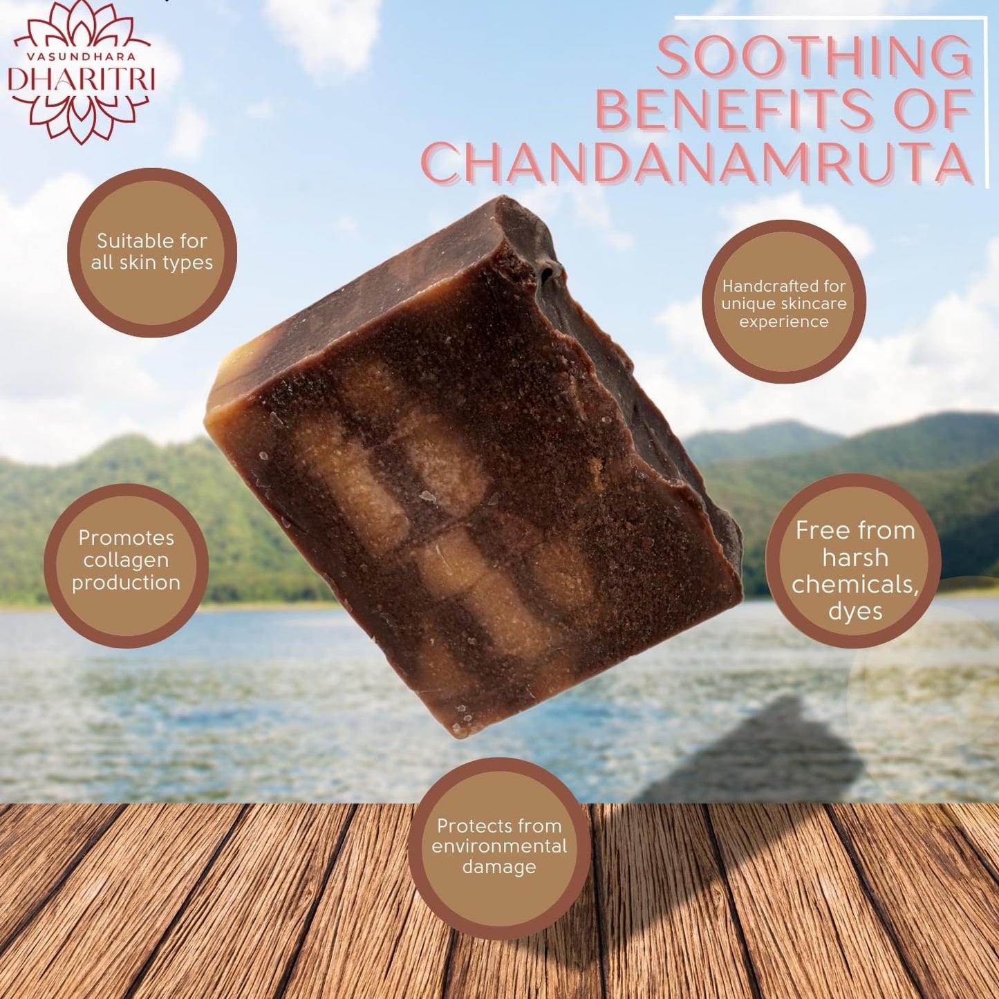 Dharitri Chandanamruta Sandalwood and Shea Butter Bathing Soap
