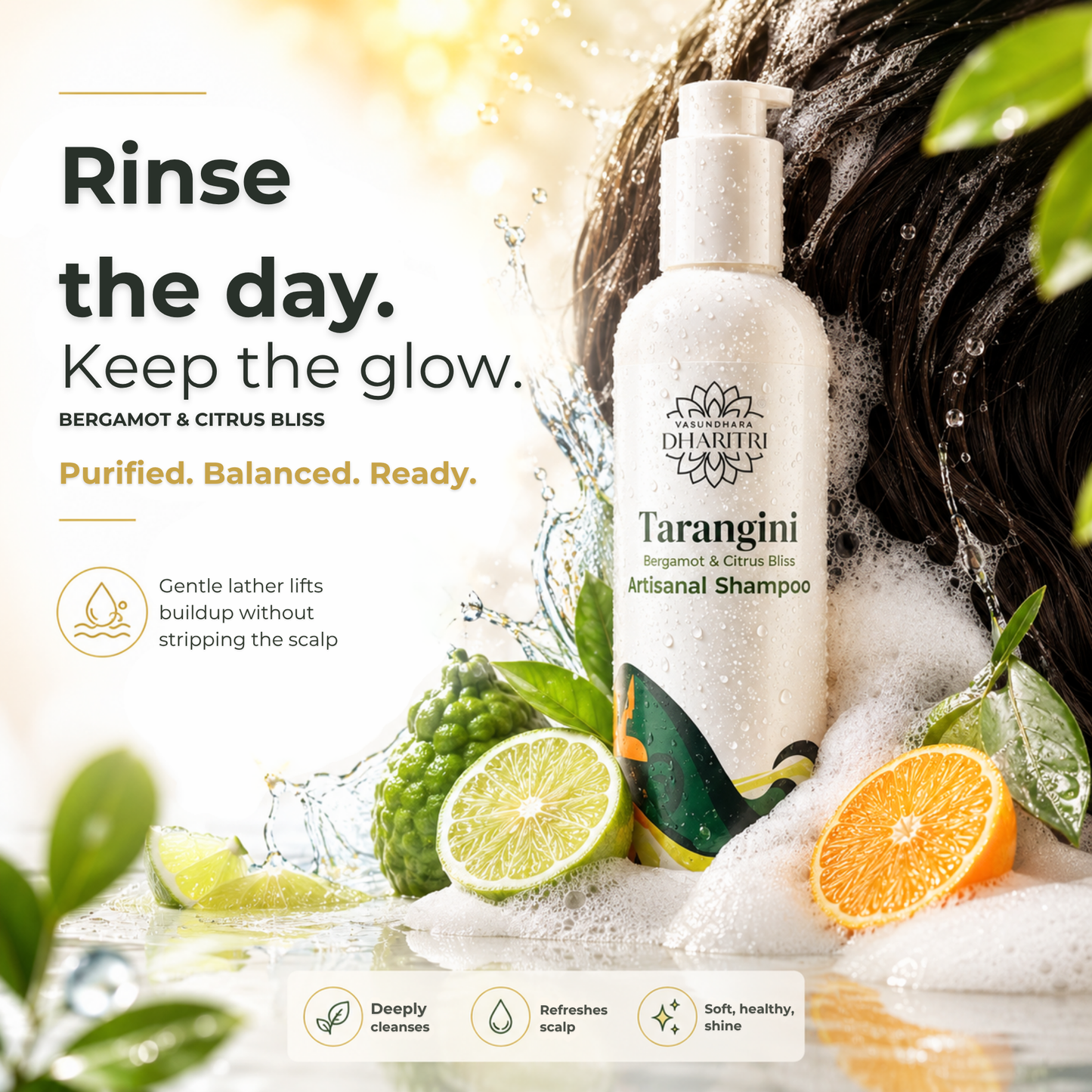Tarangini Bergamot & Citrus Bliss Artisanal Hair Shampoo 200ml