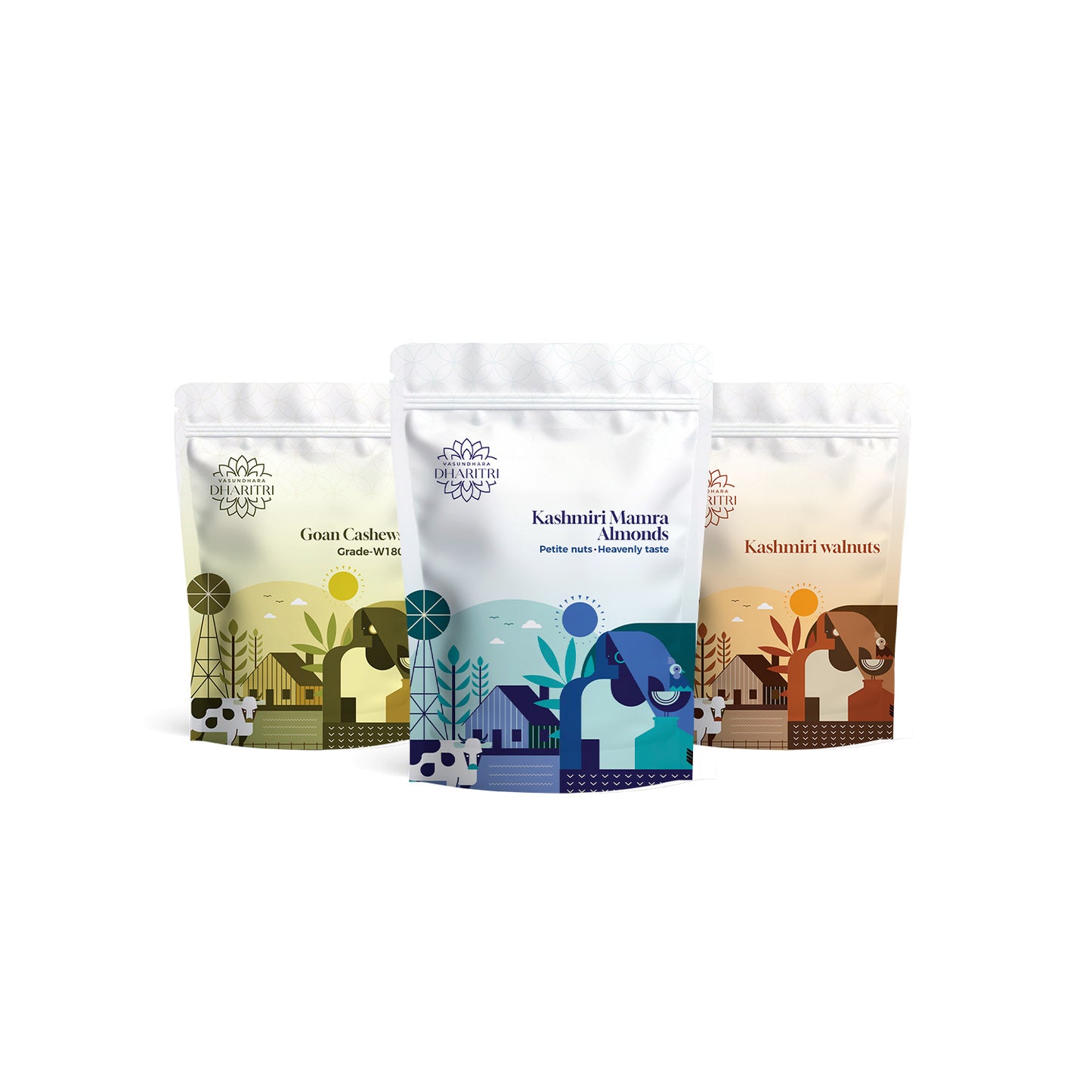 Nuts Trio – Almonds, Cashews & Walnuts Combo Pack - 750g