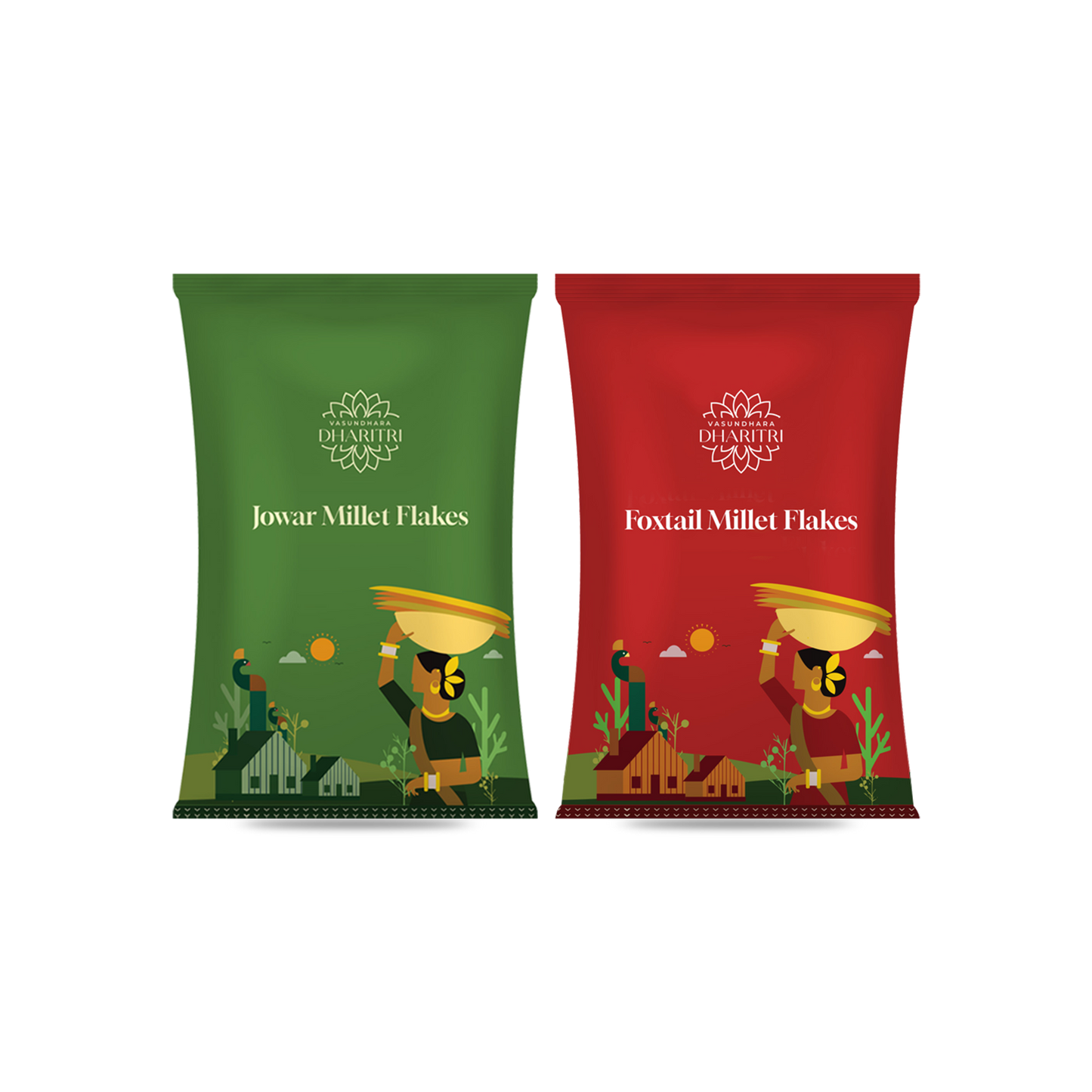 Healthy Millet Duo – Jowar & Foxtail Flakes Combo Pack (600g)