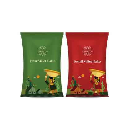 Healthy Millet Duo – Jowar & Foxtail Flakes Combo Pack (600g)