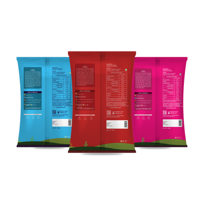 Millet Balance Trio – Barnyard, Foxtail & Little Millet Flakes Combo Pack (900g)