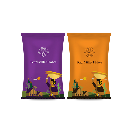 Millet Power Duo – Pearl Millet & Ragi Flakes Combo Pack (600g)
