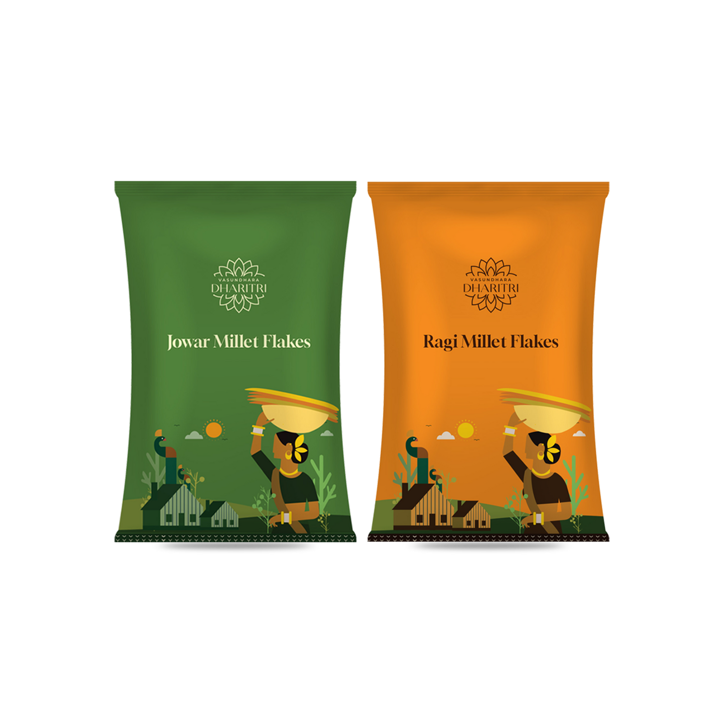 Millet Flakes Duo – Jowar & Ragi Flakes Combo Pack (600g)