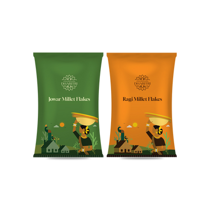 Millet Flakes Duo – Jowar & Ragi Flakes Combo Pack (600g)