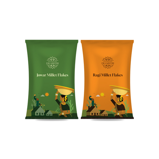 Millet Flakes Duo – Jowar & Ragi Flakes Combo Pack (600g)