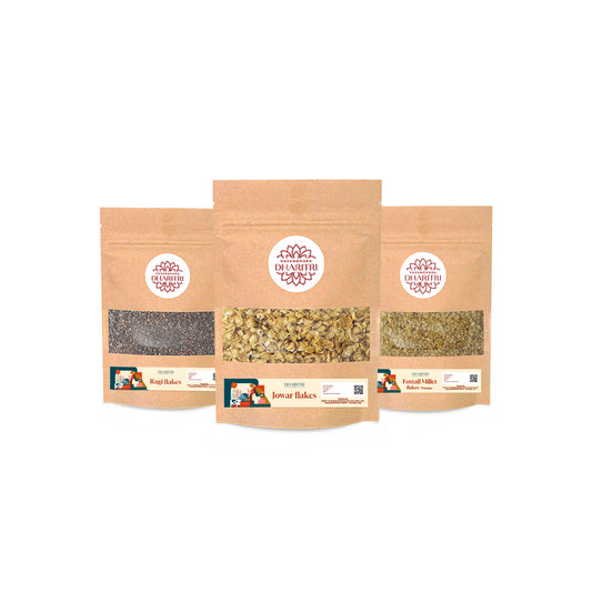 Millet Wellness Trio – Ragi, Jowar & Foxtail Millet Flakes Combo Pack - 900g