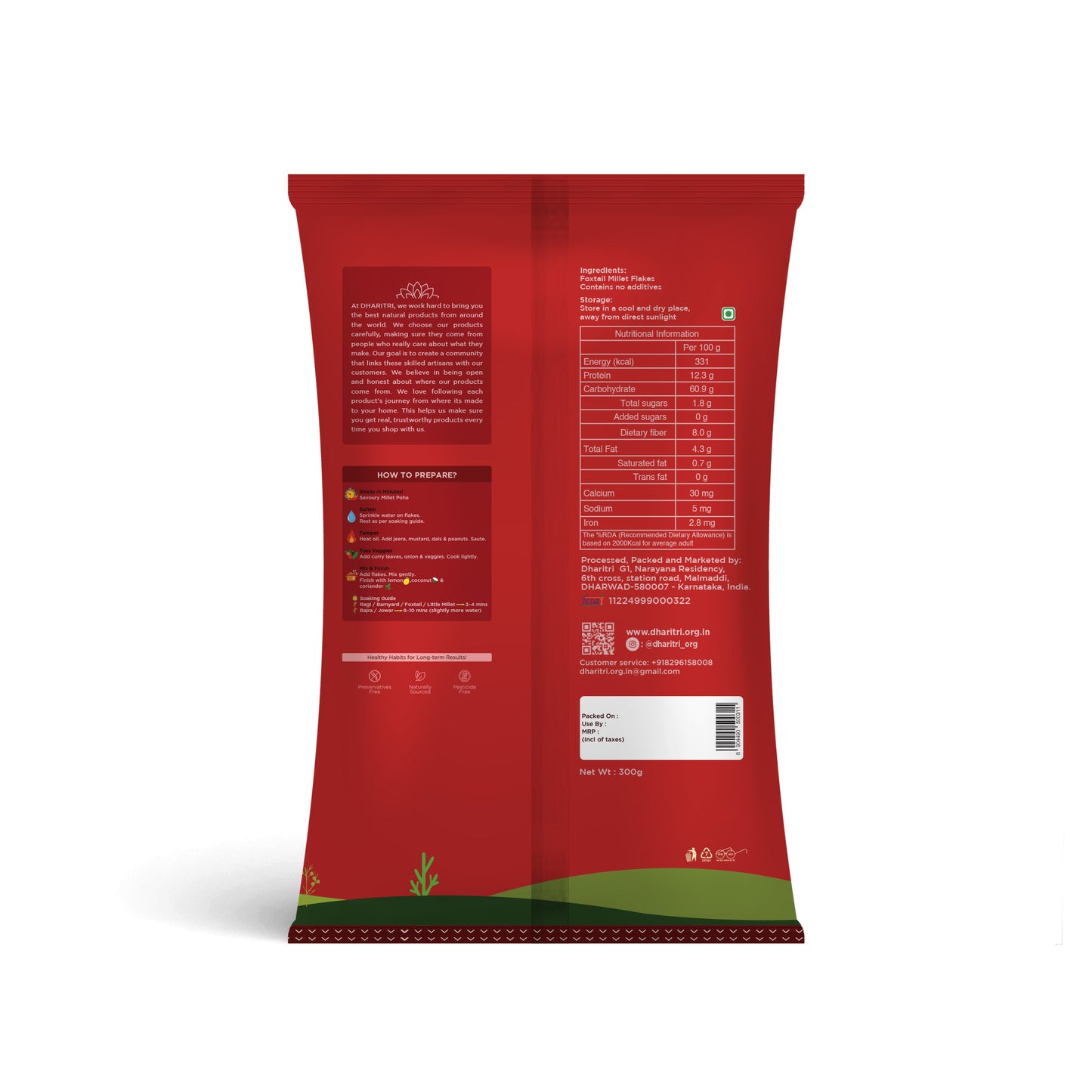 Foxtail (Navane) Millet Flakes